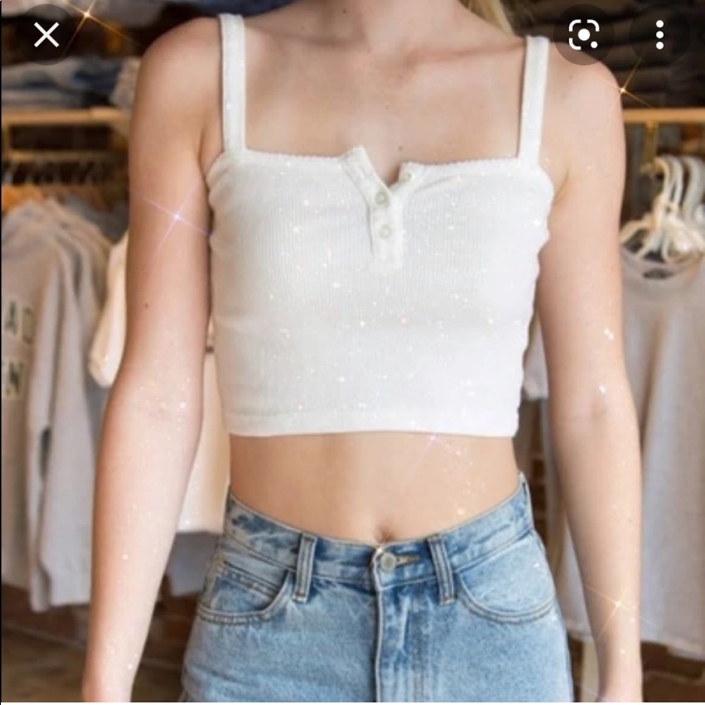 Brandy Melville fitted and cropped rib tank
